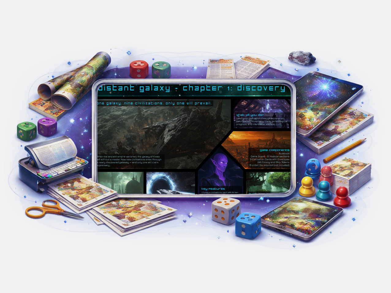 Комплект "print and play" для "Distant Galaxy: Era of Expansion"